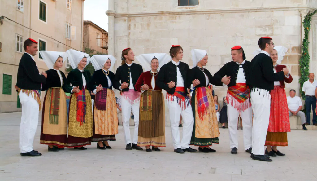 Pag ,, Croatia, -, 25, August, 2004:, People, Wear, Traditional, Clothes